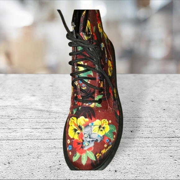 Dr martens Hawaiian punk T canvas boots size 9 - Picture 10 of 13